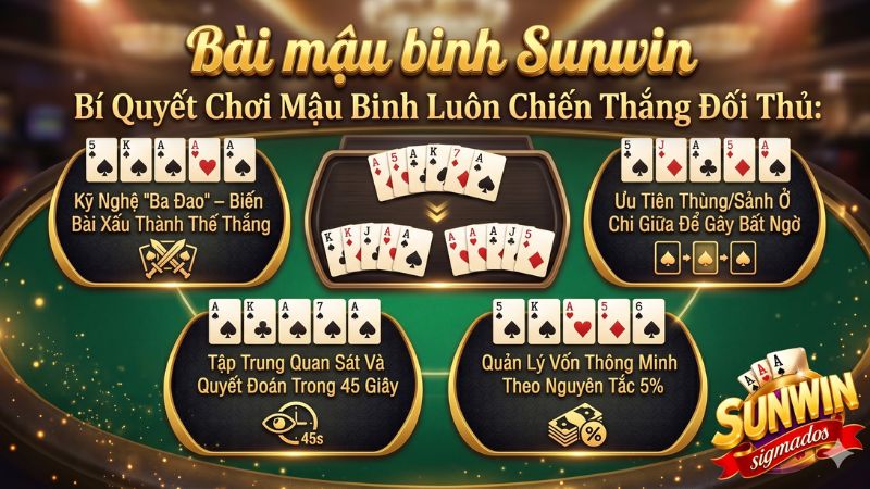 Bí quyết và mẹo xếp bài Mậu Binh Sunwin luôn thắng từ cao thủ