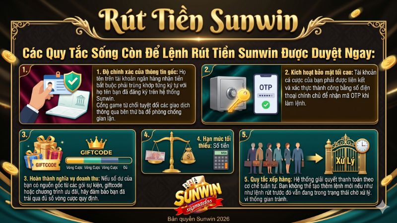 Điều kiện rút tiền Sunwin an toàn và chuẩn xác cho người chơi mới