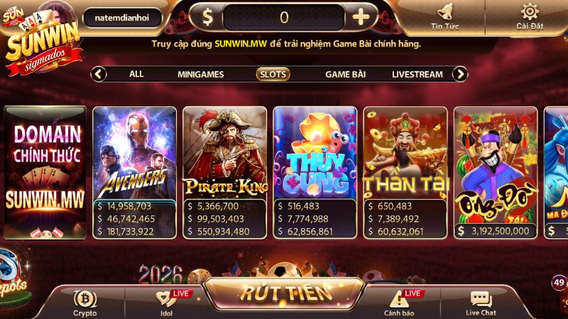 Kho trò chơi giải trí đa dạng từ cá cược thể thao bóng đá đến casino trực tuyến tại Sunwin