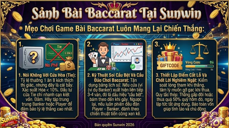 Chiến thuật soi cầu và quản lý vốn Baccarat Sunwin từ các cao thủ lão làng.