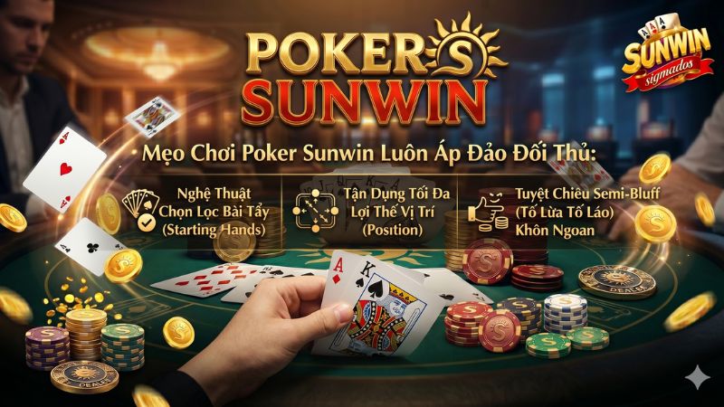 Mẹo chơi Poker Sunwin luôn thắng từ cao thủ lão làng