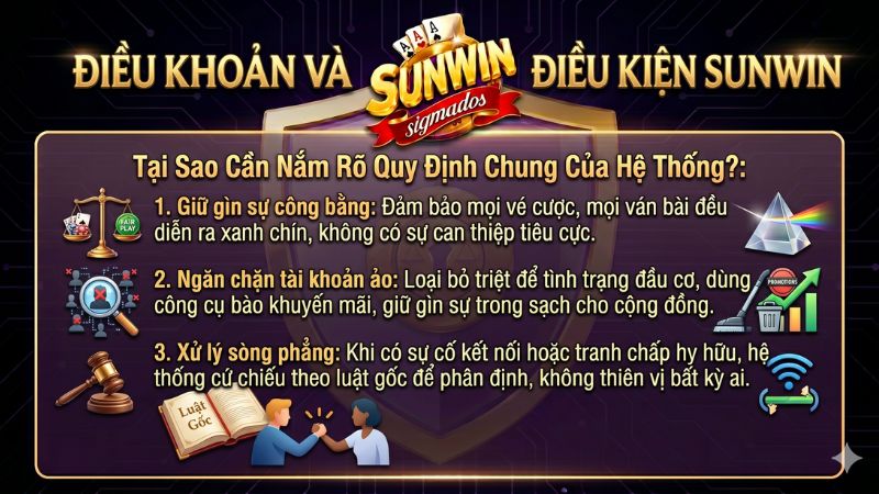 Thông tin điều khoản và điều kiện Sunwin áp dụng cho hội viên chính thức
