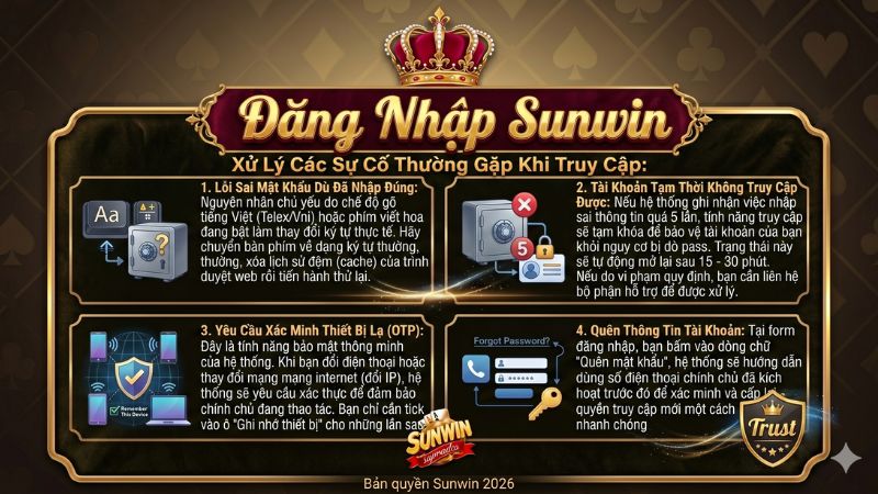 Cách khắc phục các lỗi phổ biến khi đăng nhập Sunwin dễ dàng Cách khắc phục các lỗi phổ biến khi đăng nhập Sunwin dễ dàng